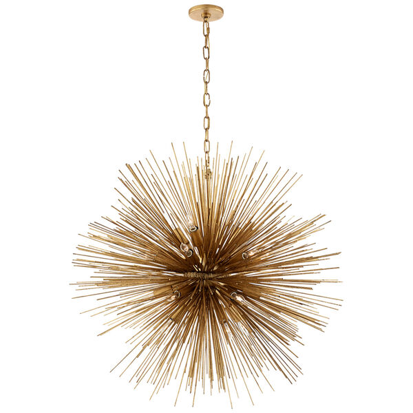 Strada Large Round Chandelier in Gild by Kelly Wearstler, image 1