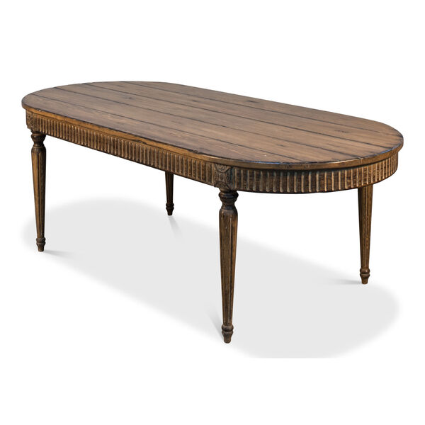 Tan 39-Inch Reproduction Dining Table, image 3