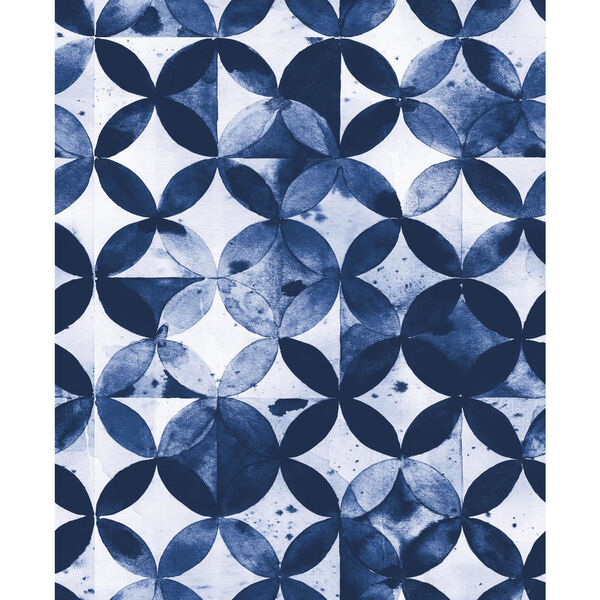 Paul Brent Moroccan Blue Peel and Stick Wallpaper, image 1
