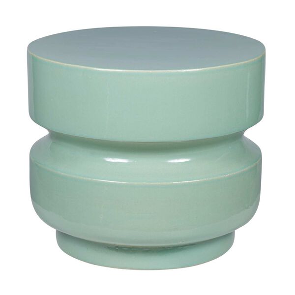 Provenance Signature Ceramic Mint 18-Inch Balance Stool Accent Table, image 1
