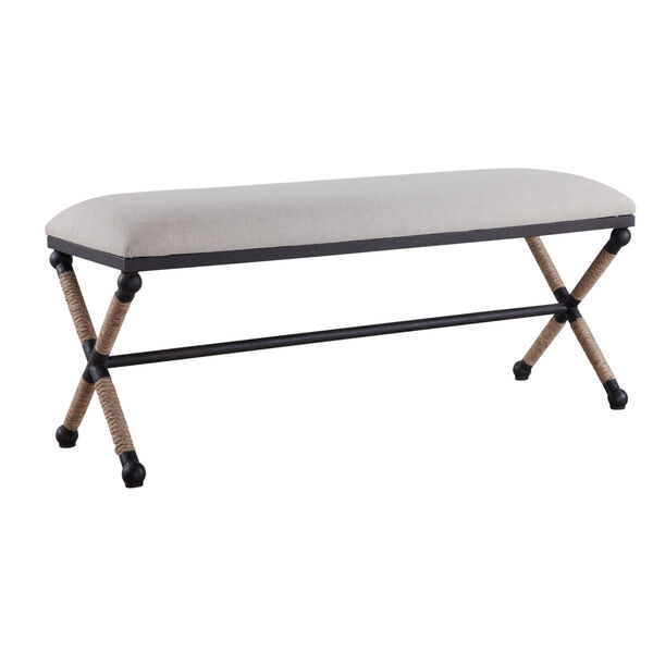 Firth Rustic Iron Oatmeal Bench, image 1