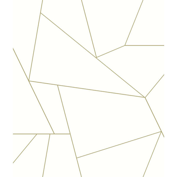 Fractured Prism Gold Peel and Stick Wallpaper, image 3