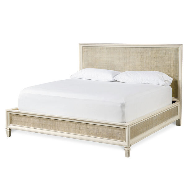 Summer Hill White Complete Woven Accent Queen Bed, image 2