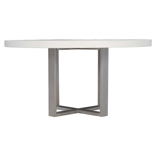 Logan Square Merrion White and Gray Mist Dining Table, image 5