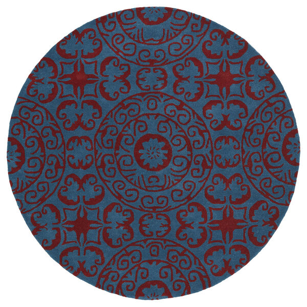 Evolution Peacock Hand Tufted 9Ft. 9In Round Rug, image 5