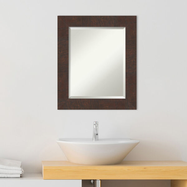Wildwood Brown 21W X 25H-Inch Bathroom Vanity Wall Mirror, image 3