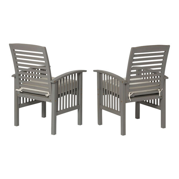 Gray Wash 32-Inch Four-Piece Simple Outdoor Dining Set, image 4