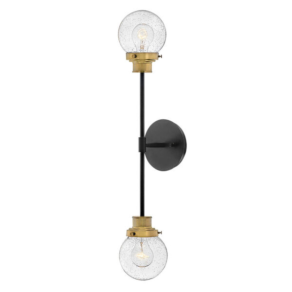 Poppy Black Two-Light Wall Sconce, image 3