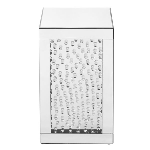 Modern Mirrored 20-Inch Crystal End Table, image 1