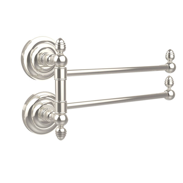 Que New Collection 2 Swing Arm Towel Rail, Polished Nickel, image 1