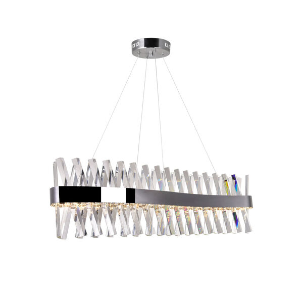 Glace Chrome 40-Inch LED Chandelier, image 5