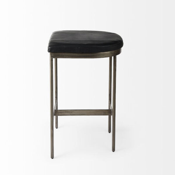 Milie Black and Nickel Counter Stool, image 3