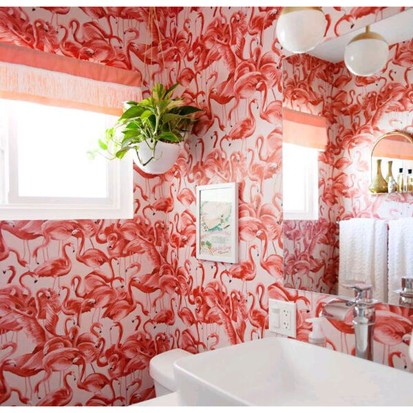 Flamingo Cheeky Pink Removable Wallpaper, image 4