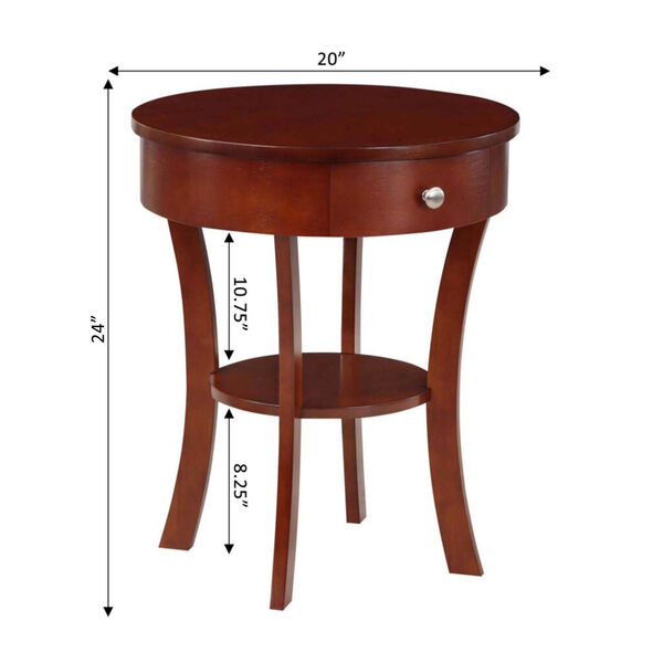 Classic Accents Schaffer Mahogany One-Drawer End Table with Shelf, image 5