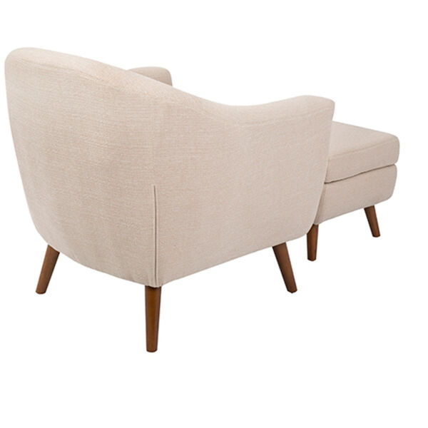 Rockwell Beige Chair with Ottoman, image 3