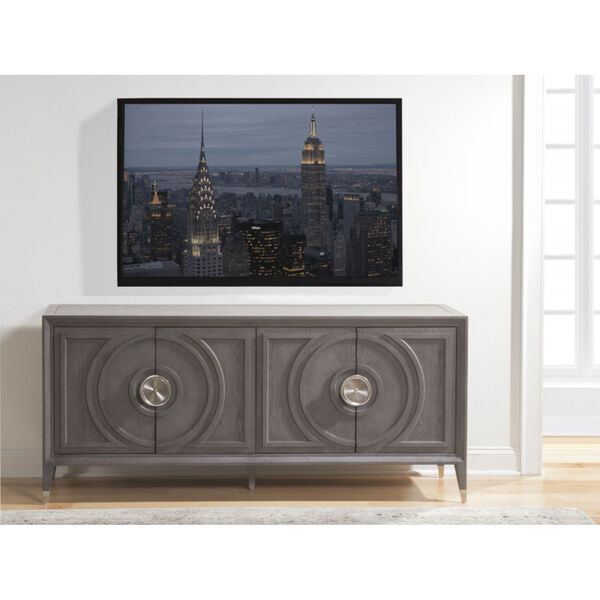 Signature Designs Gray and Brushed Nickel Appellation Media Console, image 3