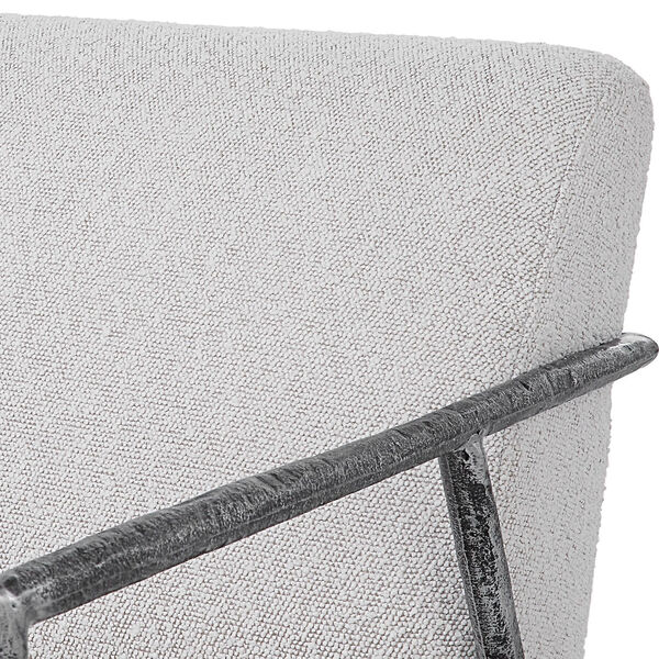 Brisbane Ivory and Distressed Charcoal Accent Chair, image 6