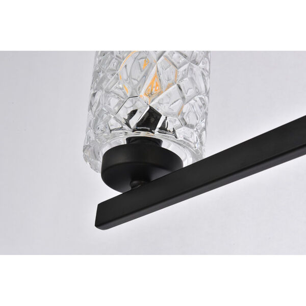 Cassie Black and Clear Shade Three-Light Bath Vanity, image 6