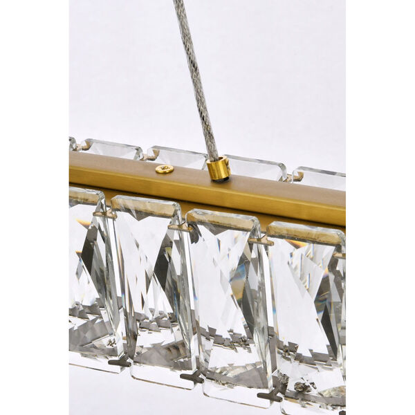 Monroe Gold 50-Inch Integrated LED Double Rectangle Pendant, image 5