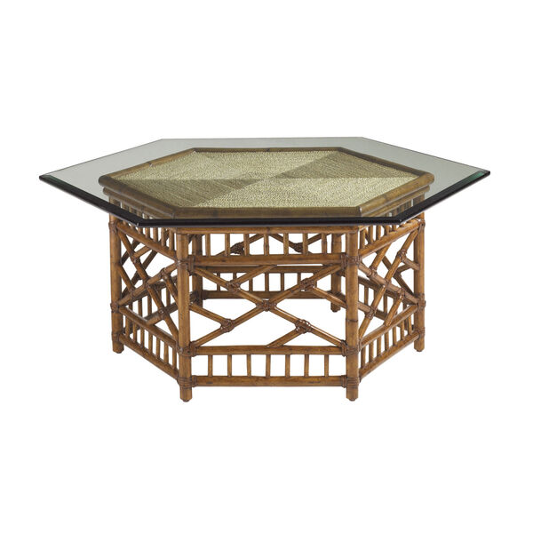 Island Estate Brown Key Largo Cocktail Table With Glass Top, image 1