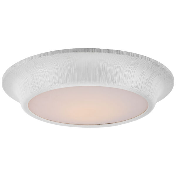 Utopia Large Flush Mount in Plaster White with Soft White Glass by Kelly Wearstler, image 1