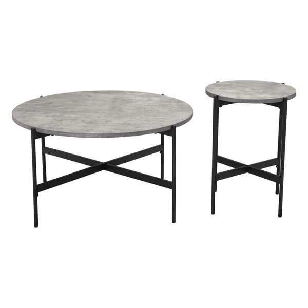 Malo Gray and Matte Black Coffee Table, image 4
