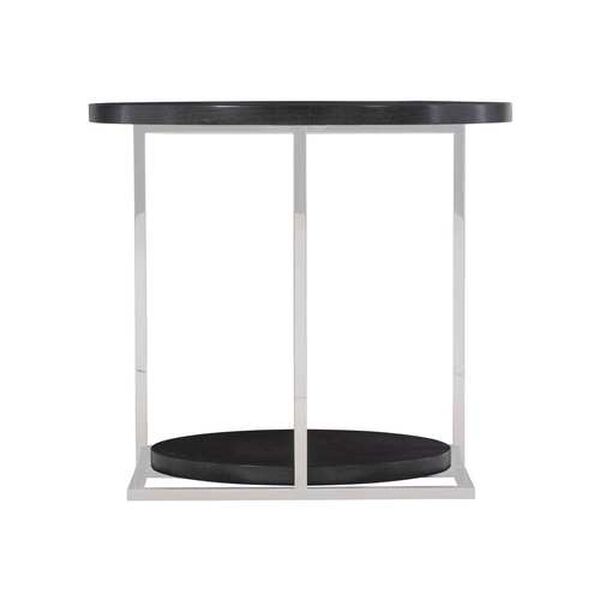 Silhouette Onyx and Polished Stainless Steel Side Table, image 3