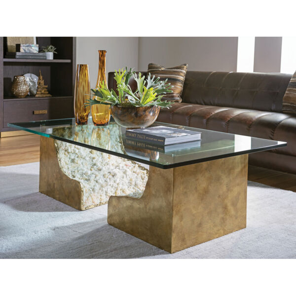 Signature Designs Bronze and Clear Apricity Rectangular Cocktail Table, image 2