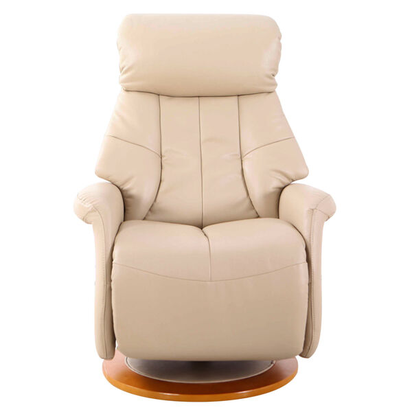 Linden Natural Tan Breathable Air Leather Manual Recliner, image 5