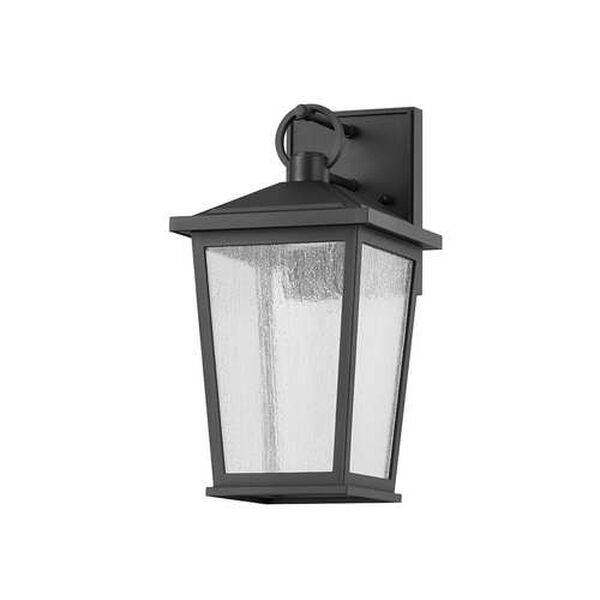 Soren Textured Black Eight-Inch Integrated LED Outdoor Wall Sconce, image 1