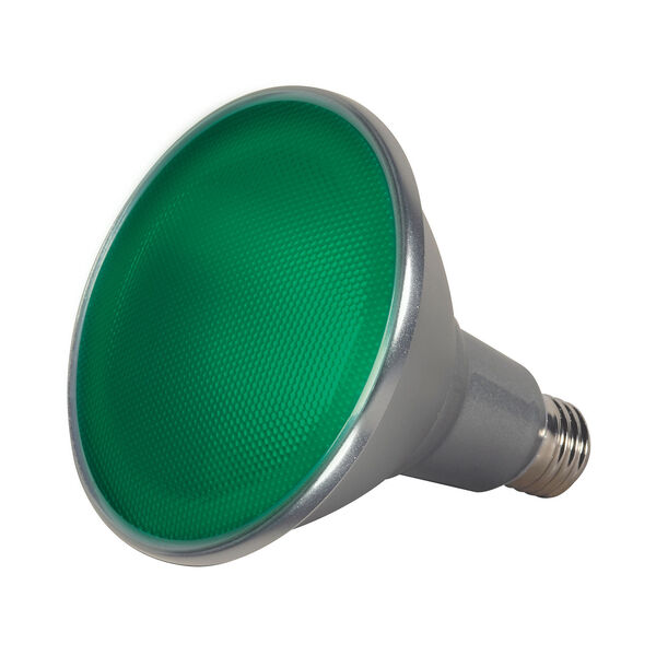 SATCO Green LED PAR38 Medium 15 Watt PAR LED Bulb with K Lumens CRI and 40 Degrees Beam, image 1