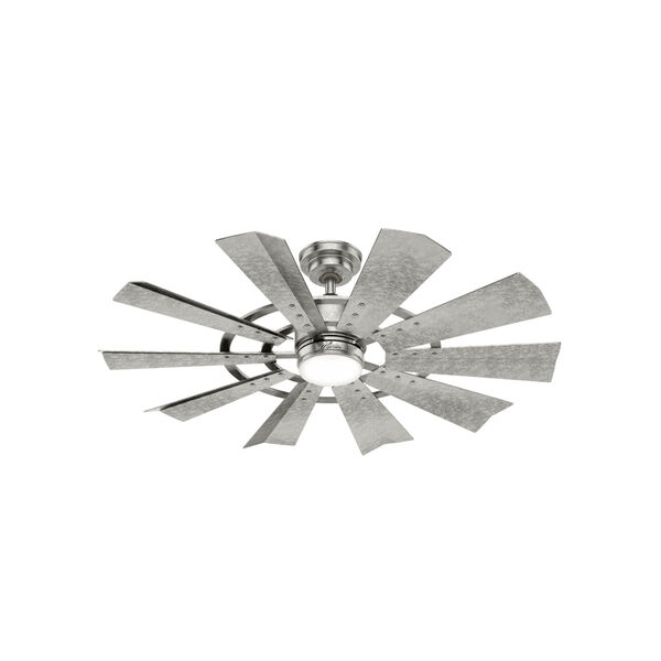 Crescent Falls Galvanized 44-Inch LED Ceiling Fan, image 1