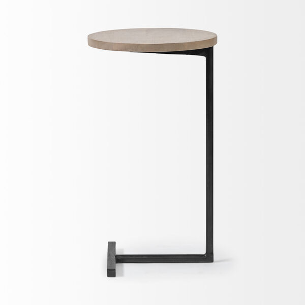 Ballatine I Brown and Black Round Wood Top End Table, image 4