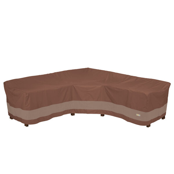 Ultimate Mocha Cappuccino 100-Inch V-Shape Sectional Lounge Set Cover, image 1