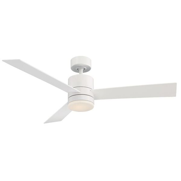 Axis Matte White 52-Inch 3000K LED Downrod Ceiling Fans, image 1