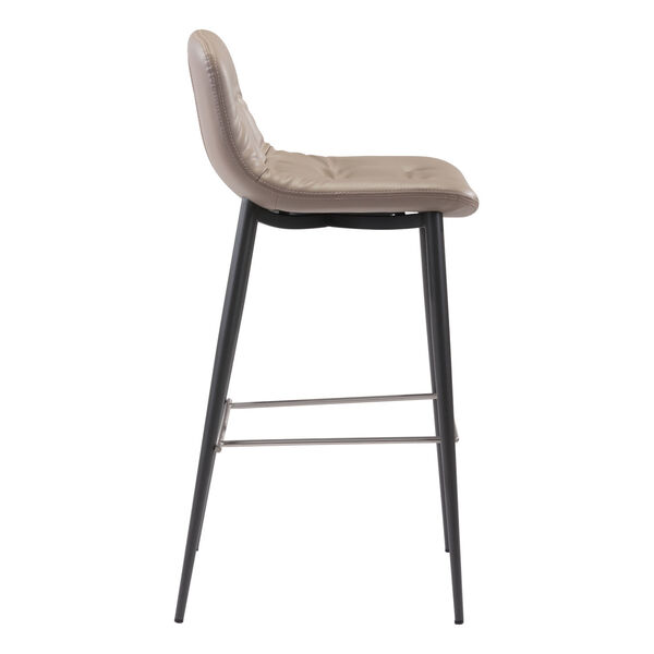 Tangiers Taupe and Black Bar Stool, Set of Two, image 3