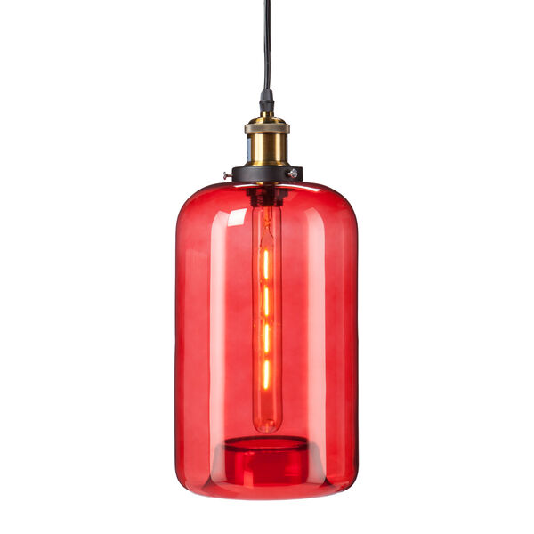 Coraline Colored Glass Mini Pendant Lamp - Red, image 3