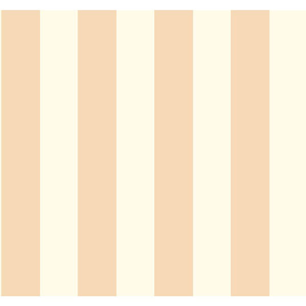 Waverly Stripes White and Beige 3-Inch Wide Stripe Wallpaper: Sample Swatch Only, image 1