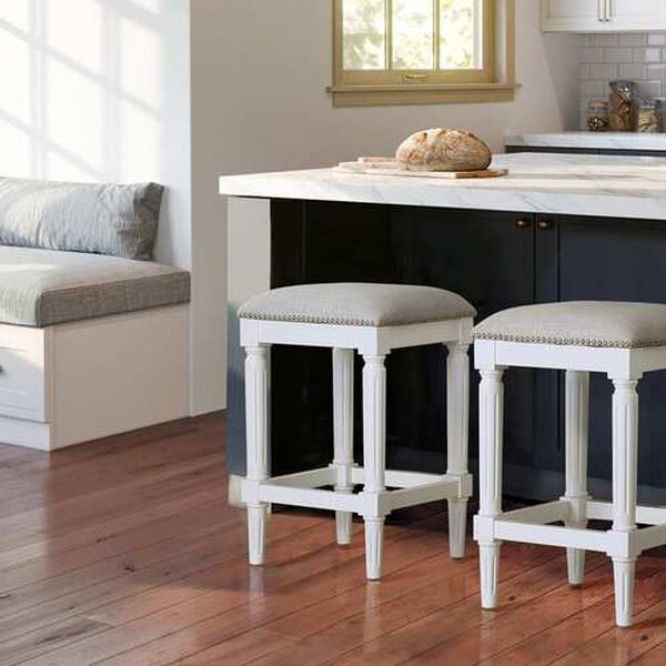 Manchester Alabaster White 27-Inch Counter Stool, image 1