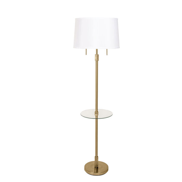 Killington Brushed Brass Two-Light Floor Lamp, image 1