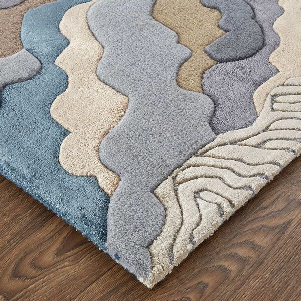 Serrano Abstract Tan Brown Blue Rectangular 3 Ft. 6 In. x 5 Ft. 6 In. Area Rug, image 4