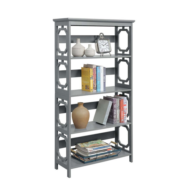 Omega Gray 5 Tier Bookcase, image 2