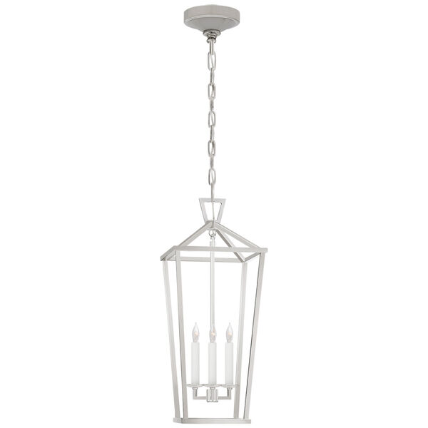 Darlana Large Tall Lantern in Polished Nickel by Chapman  and  Myers, image 1
