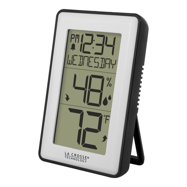 White Indoor Temperature Station with Humidity Alerts, image 2