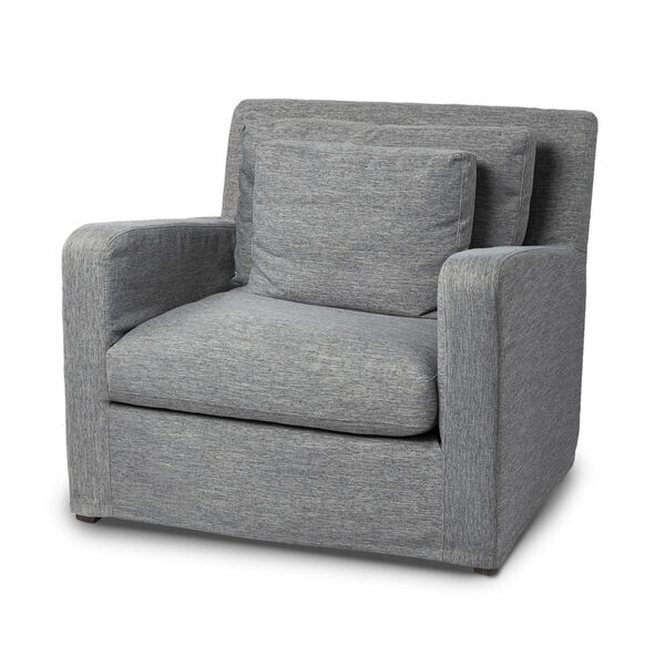 Denly III Castlerock Gray Slipover Upholstered Arm Chair, image 1