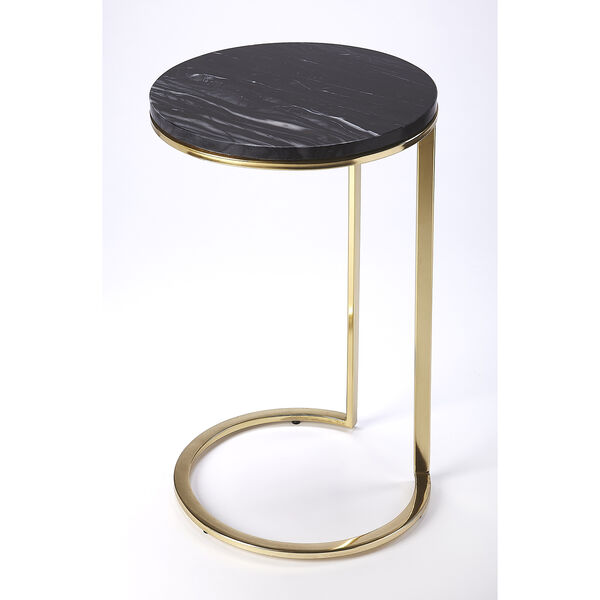 Martel Marble and Metal Side Table, image 1