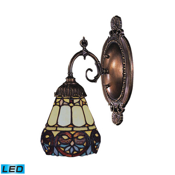 Mix-N-Match Tiffany Bronze 4-Inch LED One Light Wall Sconce, image 1