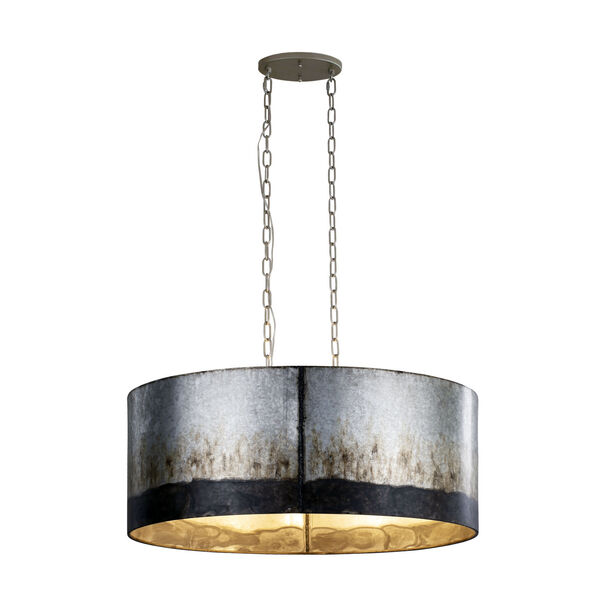 Cannery Ombre Galvanized Six-Light Pendant, image 3