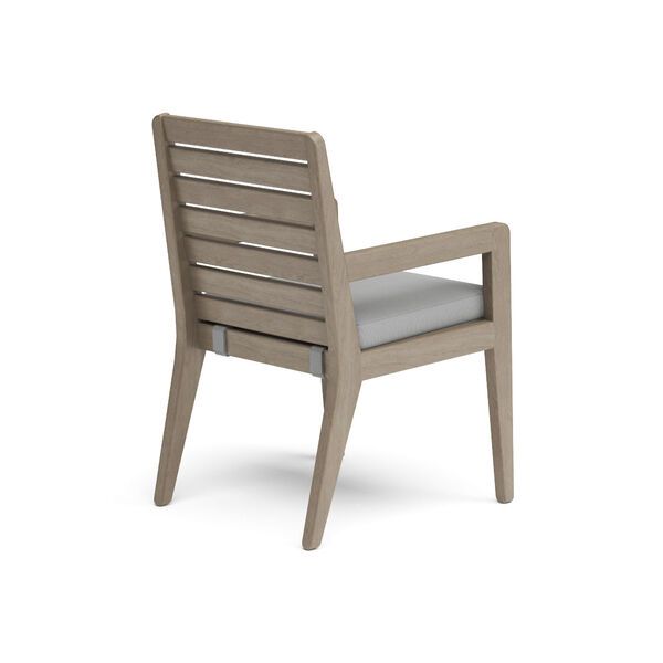 Sustain Rattan and Gray Outdoor Dining Chair with Arms, Set of 2, image 4