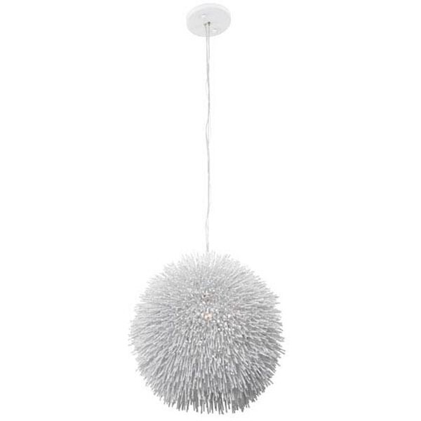 Urchin One-Light Pendant in White, image 1